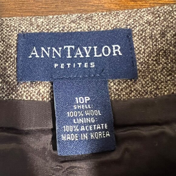 Brown Tweed Academia Skirt Wool Teacher Professional Office Cottage 10 Petite - Picture 3 of 7